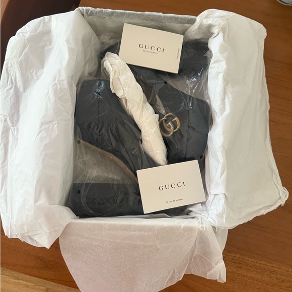 Gucci Black Platform Heels with Gold Accent - Picture 10 of 13